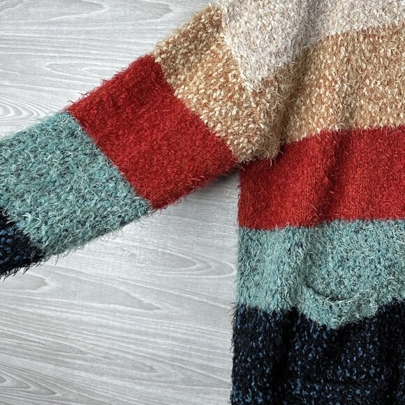 John Paul Richard EYELASH Striped Button Front Boxy Oversize Cardigan Women XXL - Picture 7 of 14